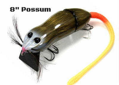 8 inch bass lure Cl8bait 8 Inch Adult Possum Bait