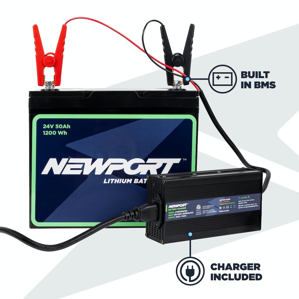 Newport 24V 50AH Battery with Charger