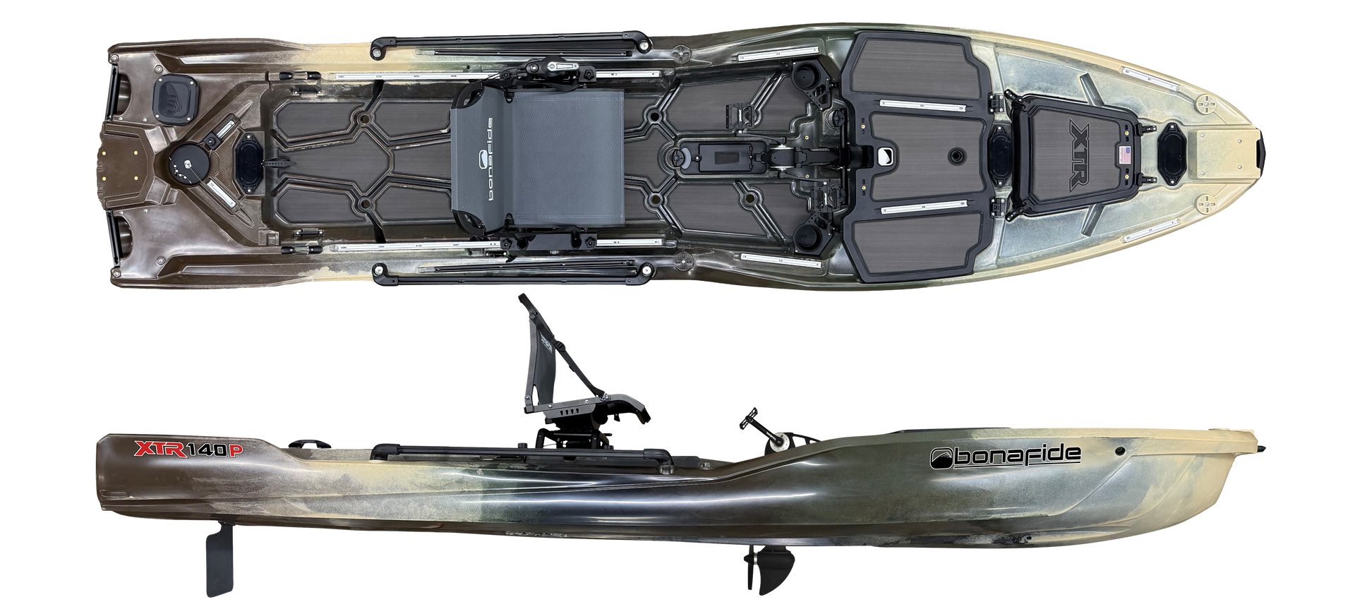 XTR140P Kayak WITHOUT PEDAL DRIVE – Bonafide Fishing