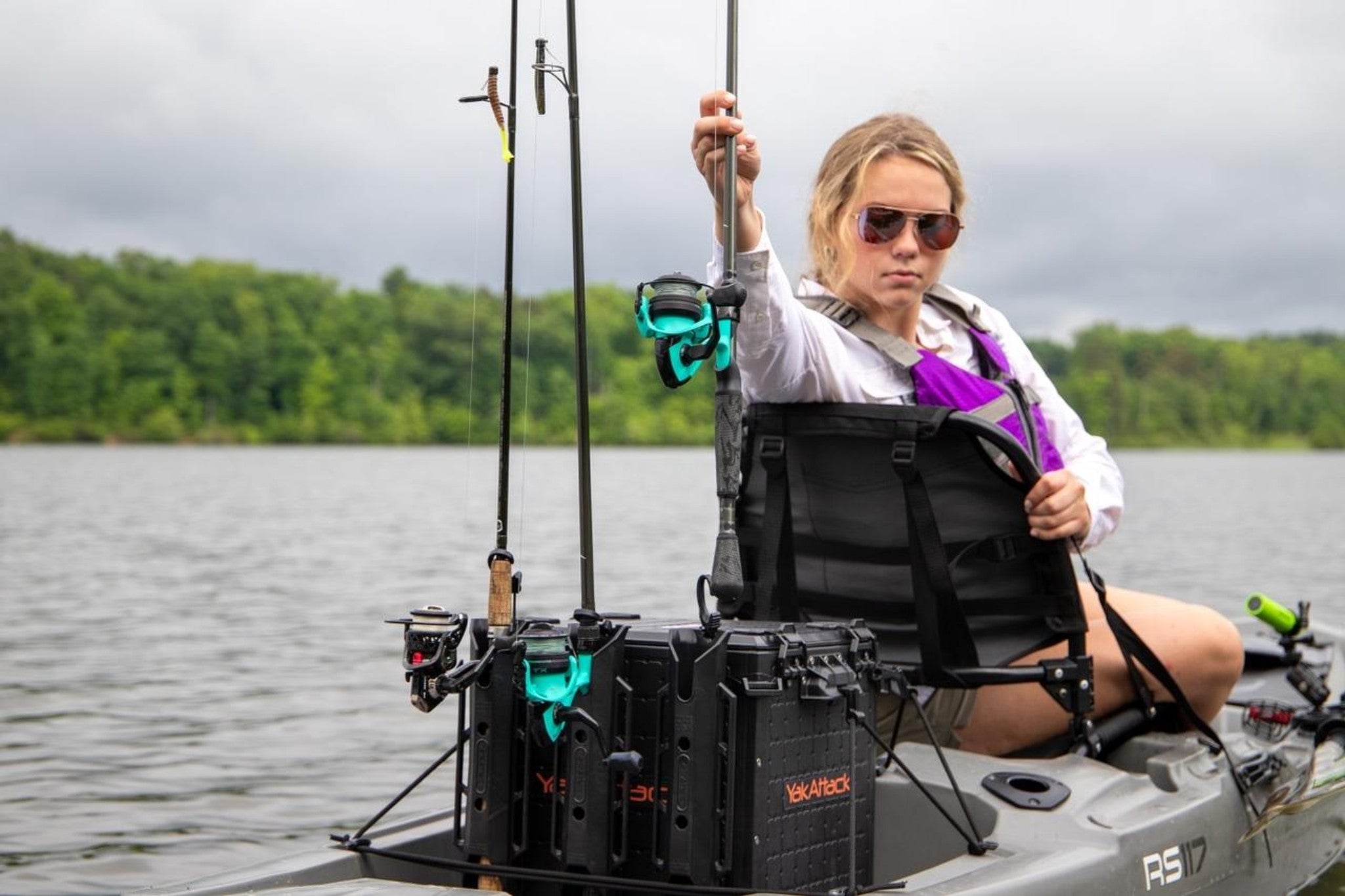 YakAttack 14" X 12" HD Bait Binder | Large Soft Bait Organizer & Fishing Lure Storage Case | Heavy-Duty Imported Tackle Bag For Plastics, Tools & Gear | Ideal For Kayak