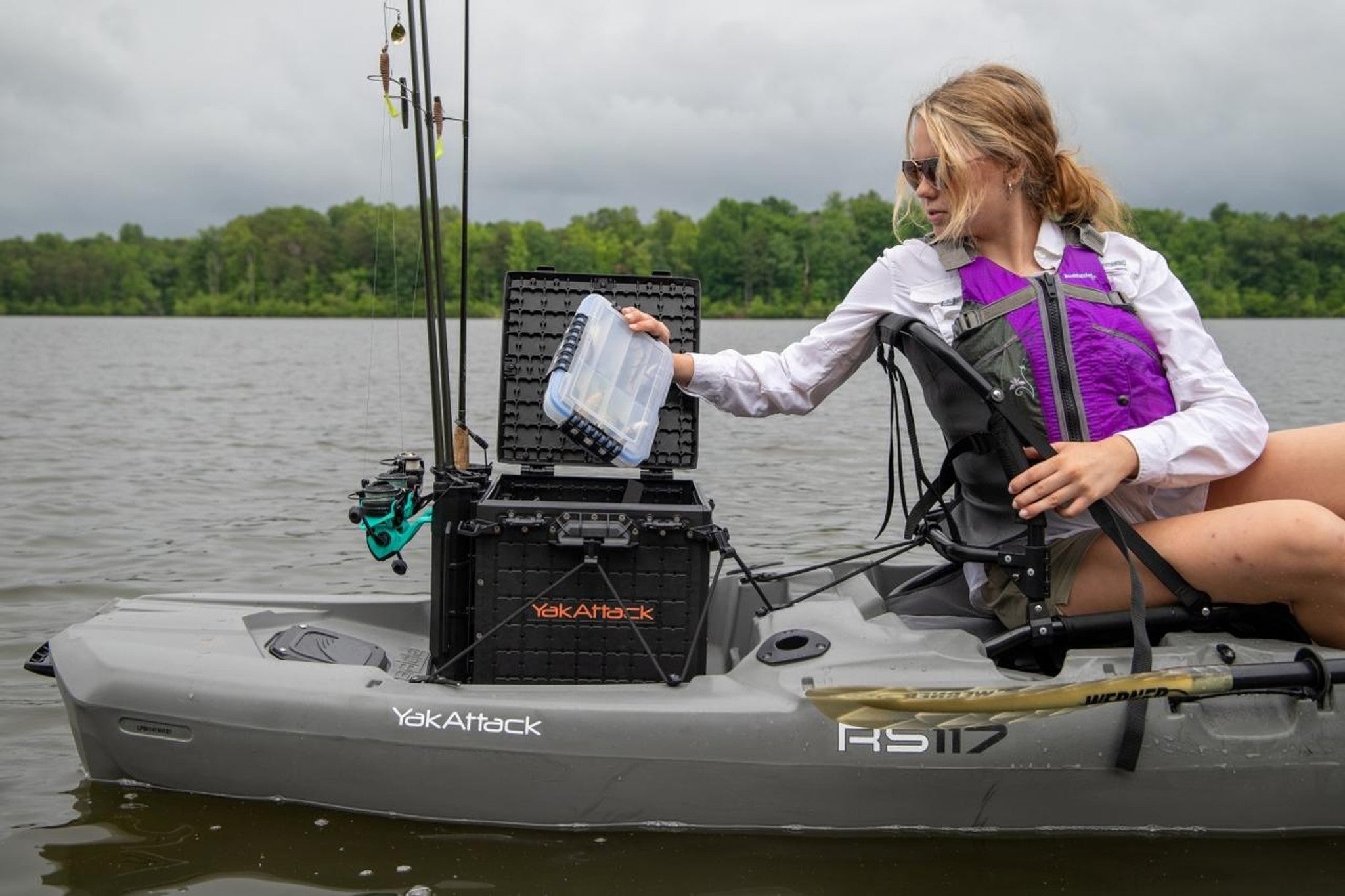 Delaware Paddlesports carries the YakAttack BlackPak Pro Kayak Fishing  Crate - 13 x 16