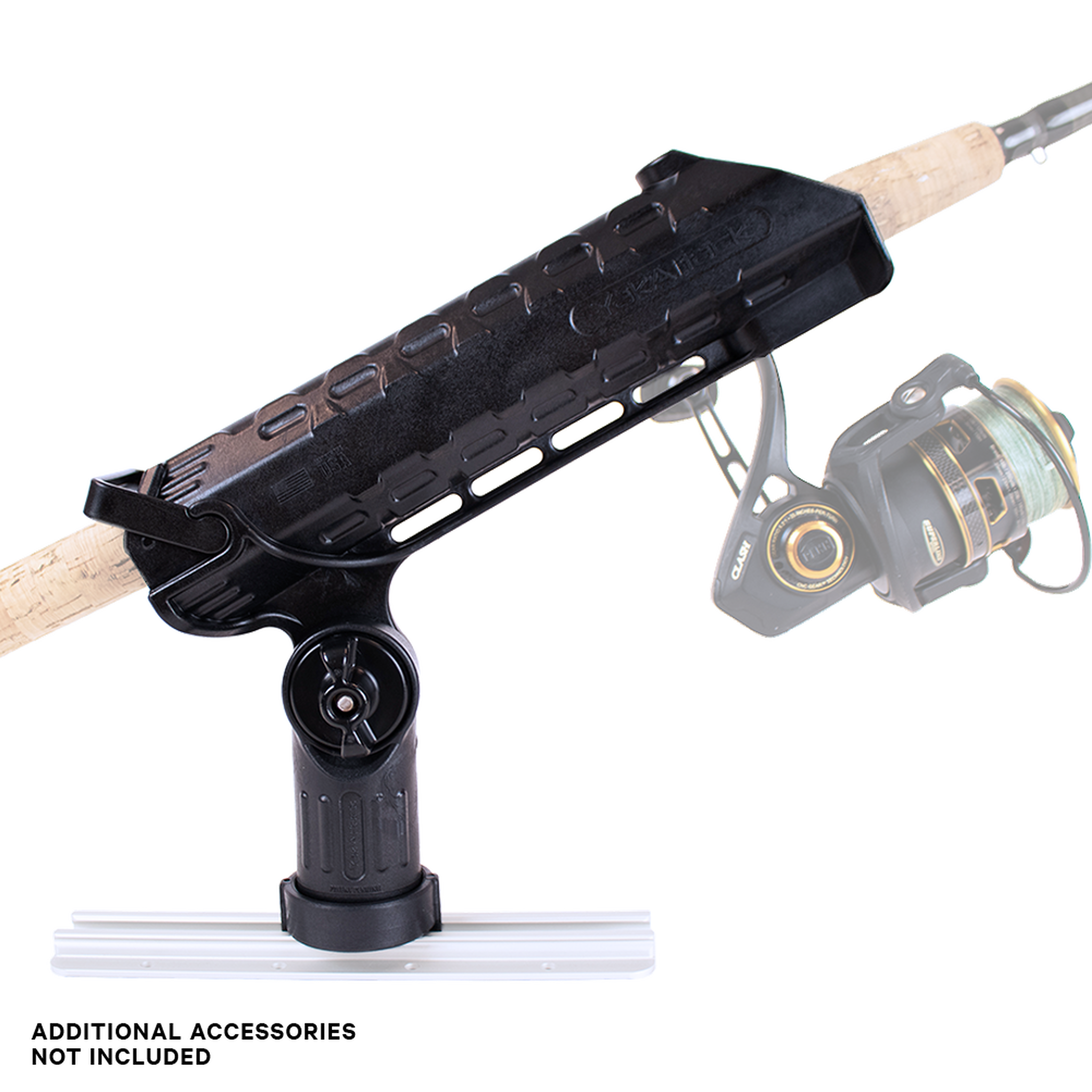 ar210 with fishing pole attachment YakAttack AR Tube Rod Holder with Track Mounted LockNLoad Mounting Sys – Bonafide Fishing